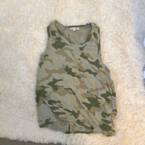 Sundry Green and Tan Tank Top